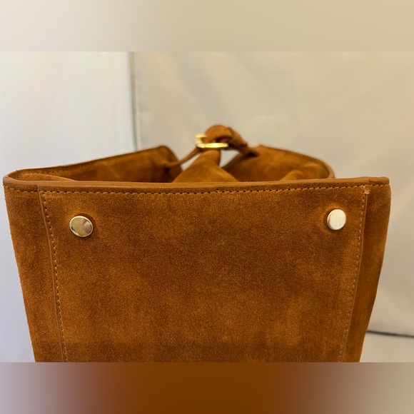 Chic Tan Suede Claudia Firenze Women's Tote Bag - Picture 6 of 16